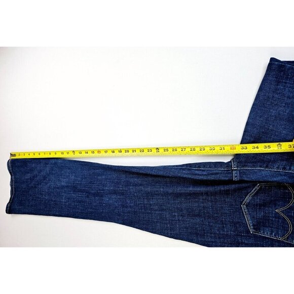 Levis Size 33X32 Womens 725 High Rise Bootcut Blue Denim 5 Pocket Logo Tag Jeans - Picture 9 of 14